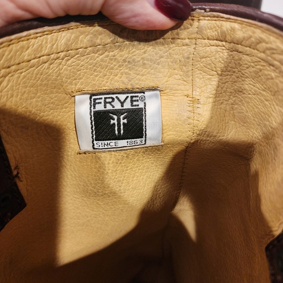 FRYE Carmen Harness Dark Brown leather tall boots. SIZE 7.5B - Picture 13 of 14